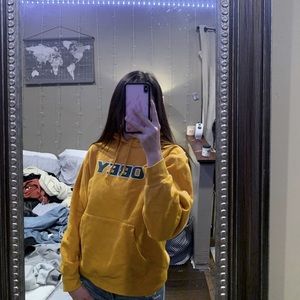 Obey yellow sweatshirt